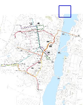 Transporte mapa de Voronej