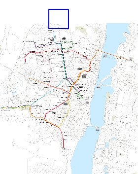 Transporte mapa de Voronej