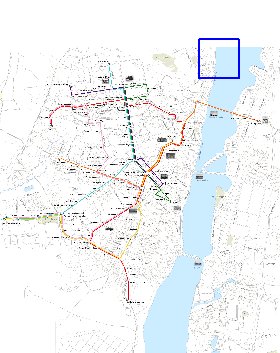 Transporte mapa de Voronej