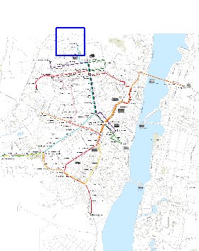 Transporte mapa de Voronej