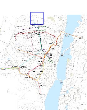 Transporte mapa de Voronej