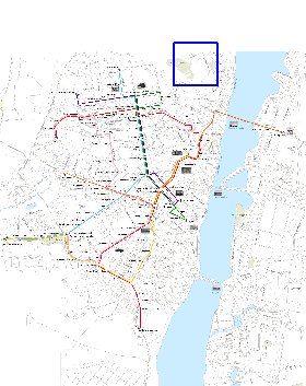 Transporte mapa de Voronej