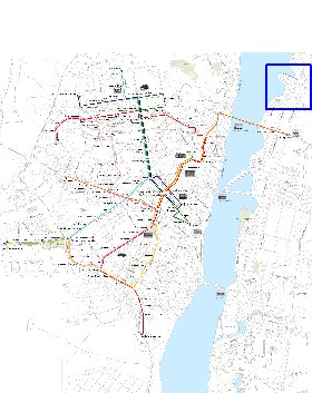 Transporte mapa de Voronej