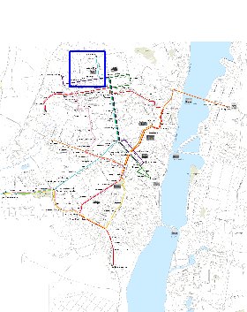 Transporte mapa de Voronej