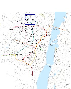 Transporte mapa de Voronej