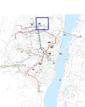 Transporte mapa de Voronej