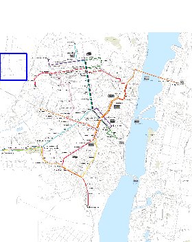 Transporte mapa de Voronej