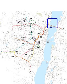 Transporte mapa de Voronej