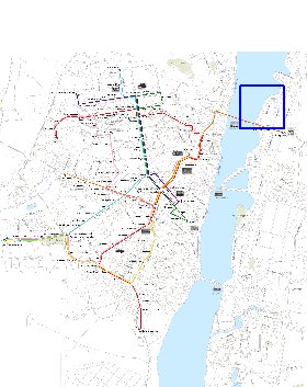 Transporte mapa de Voronej