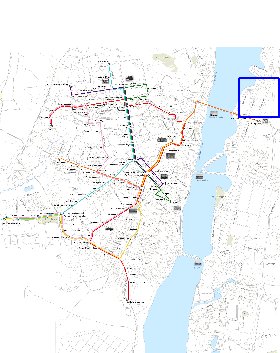 Transporte mapa de Voronej