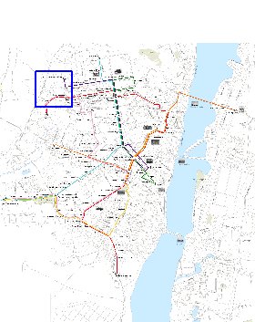 Transporte mapa de Voronej