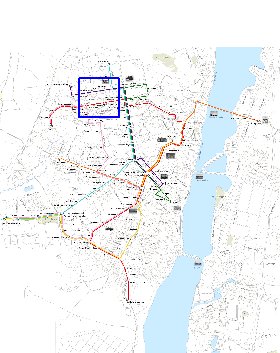 Transporte mapa de Voronej