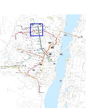 Transporte mapa de Voronej