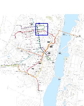 Transporte mapa de Voronej