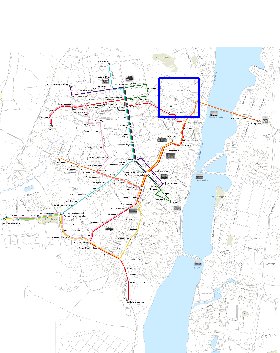 Transporte mapa de Voronej