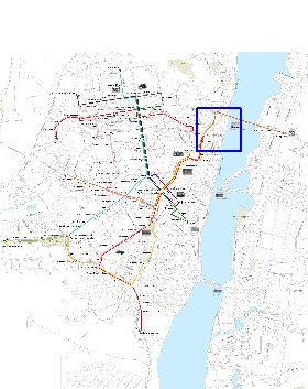 Transporte mapa de Voronej