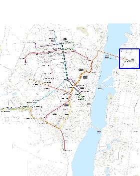 Transporte mapa de Voronej