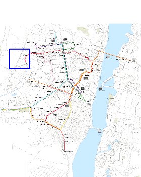 Transporte mapa de Voronej