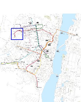 Transporte mapa de Voronej