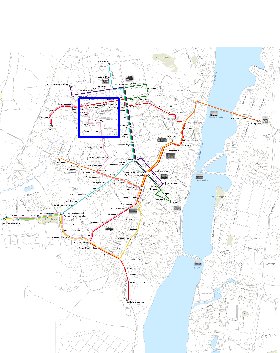 Transporte mapa de Voronej