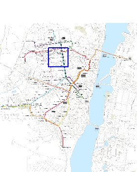 Transporte mapa de Voronej