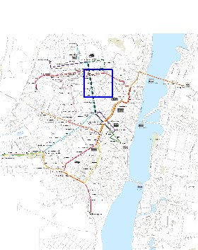 Transporte mapa de Voronej