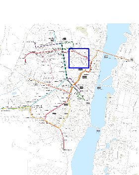 Transporte mapa de Voronej