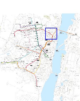 Transporte mapa de Voronej