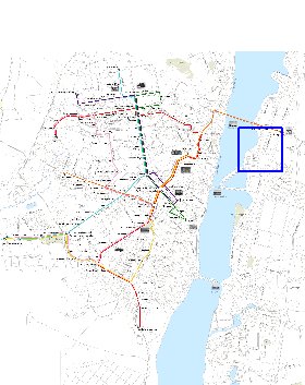 Transporte mapa de Voronej