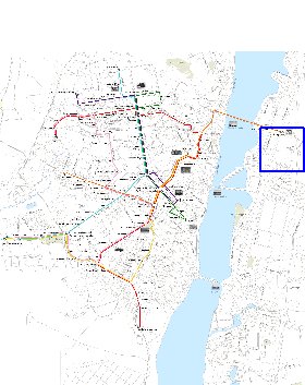 Transporte mapa de Voronej