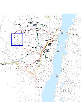 Transporte mapa de Voronej