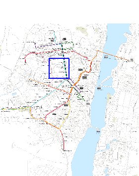 Transporte mapa de Voronej