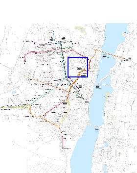 Transporte mapa de Voronej