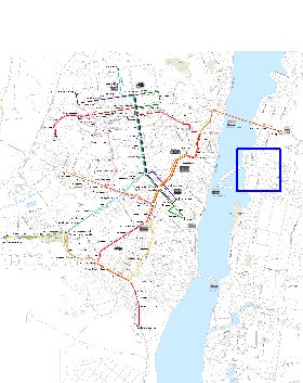 Transporte mapa de Voronej