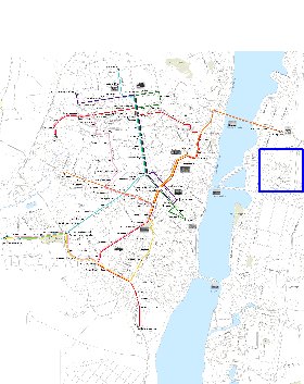 Transporte mapa de Voronej