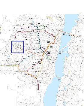 Transporte mapa de Voronej