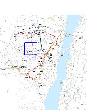 Transporte mapa de Voronej