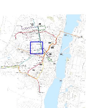 Transporte mapa de Voronej