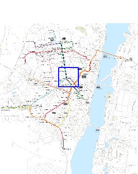 Transporte mapa de Voronej