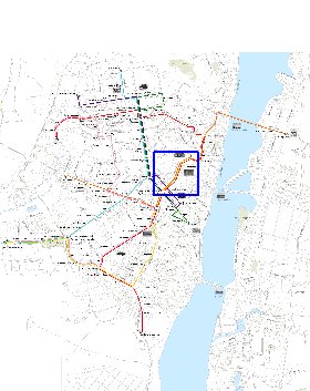 Transporte mapa de Voronej