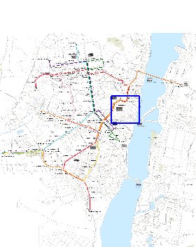 Transporte mapa de Voronej