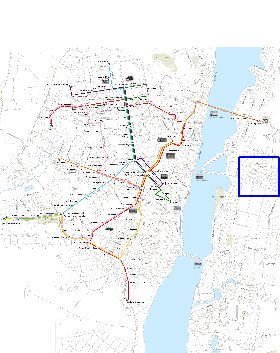 Transporte mapa de Voronej