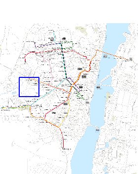 Transporte mapa de Voronej