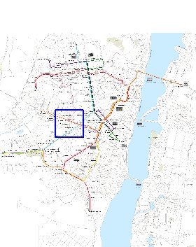 Transporte mapa de Voronej