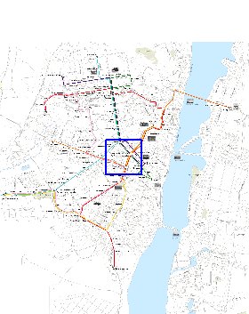 Transporte mapa de Voronej