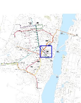 Transporte mapa de Voronej