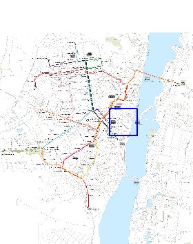 Transporte mapa de Voronej