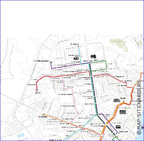 Transporte mapa de Voronej