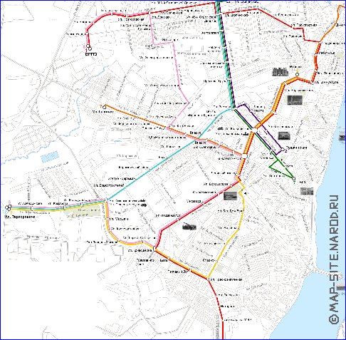 Transporte mapa de Voronej