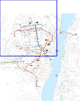 Transporte mapa de Voronej